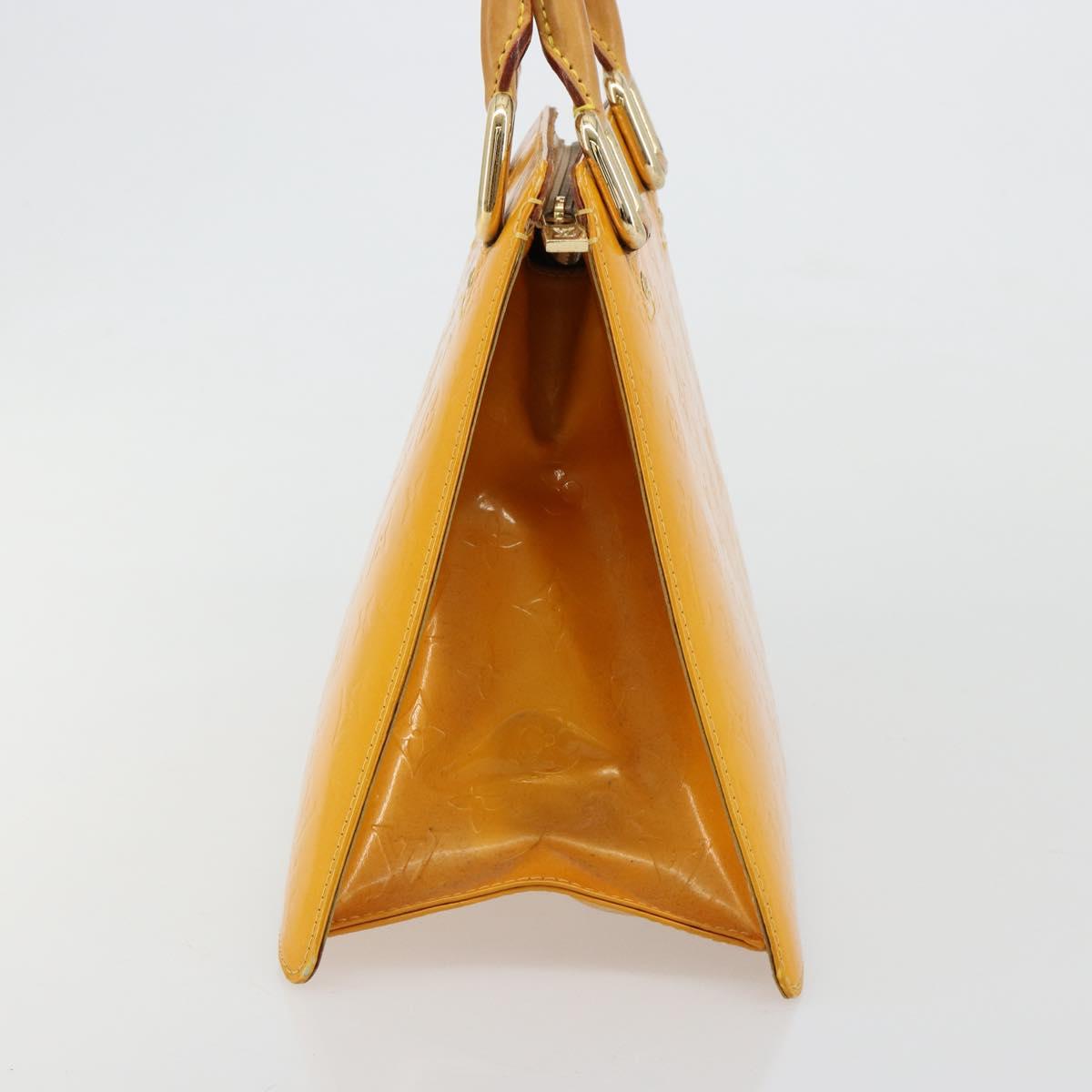 LOUIS VUITTON Monogram Vernis Forsyth Hand Bag Jaune M91112 LV Auth 183235