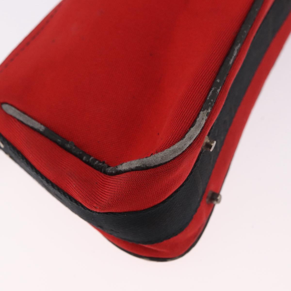 Christian Dior Hardcore Shoulder Bag Canvas Silver Red Auth 183247