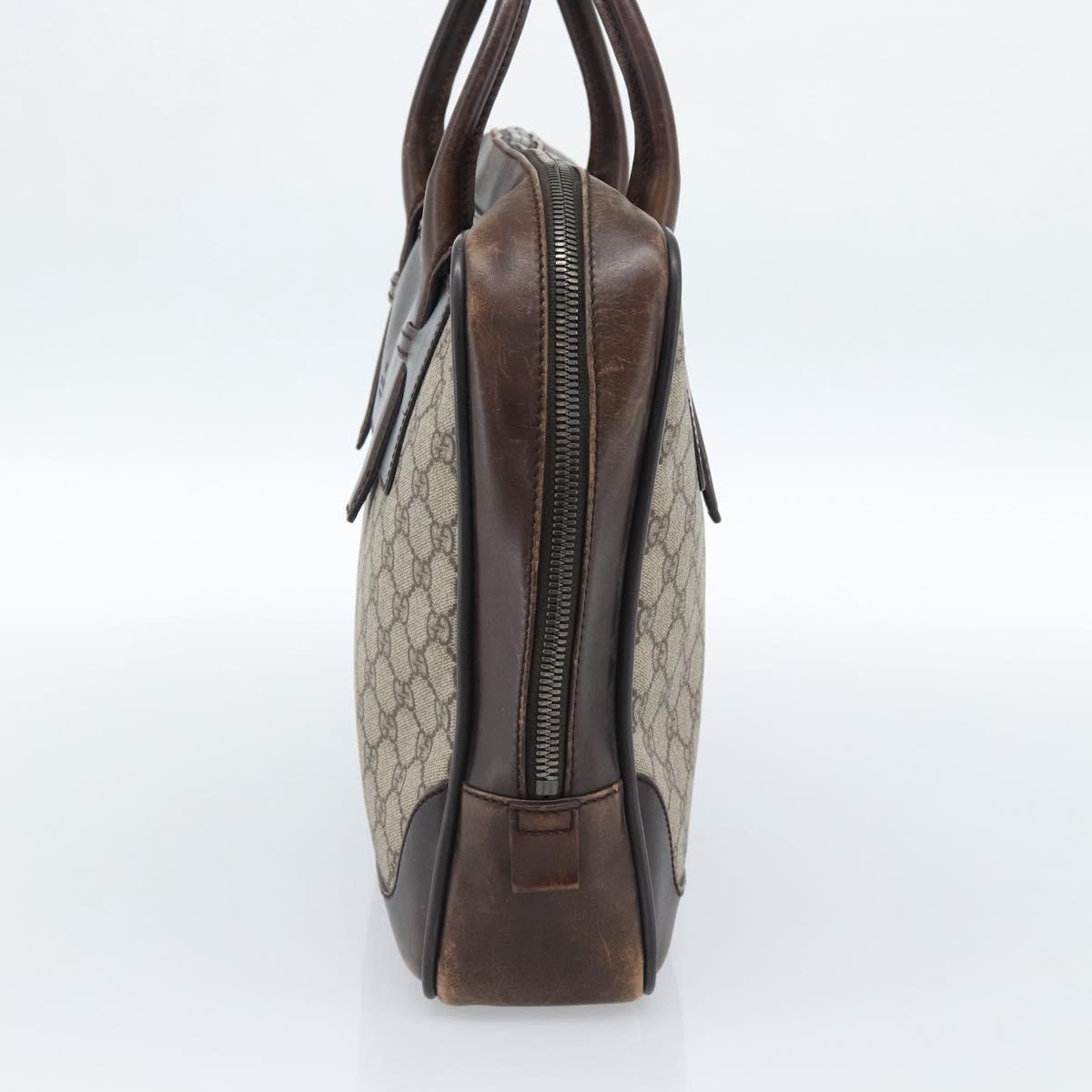 GUCCI GG Supreme Tote Bag PVC Beige 101666 Auth 183255