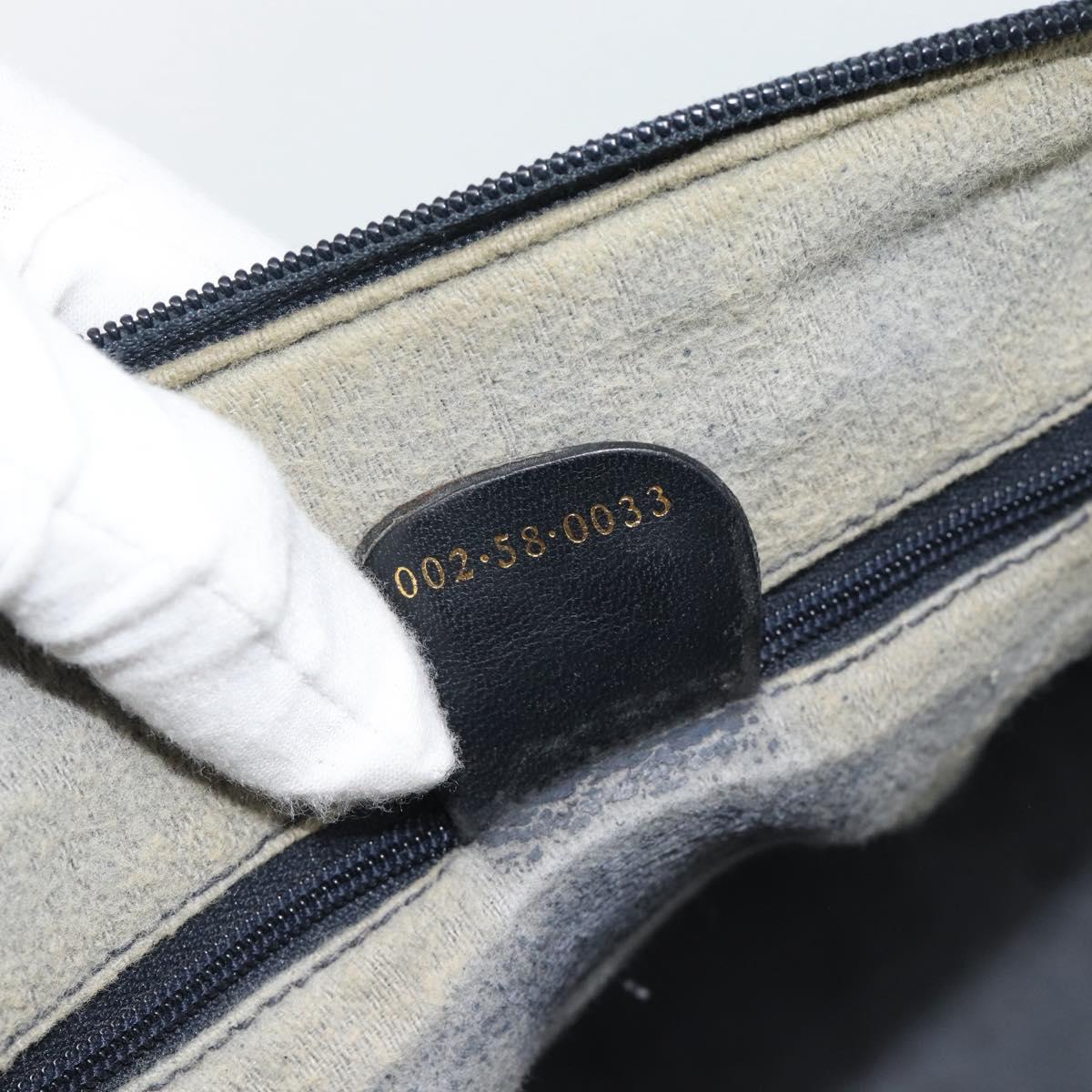 GUCCI GG Supreme Sherry Line Hand Bag PVC 2way Navy Gold 002 58 0033 Auth 183258