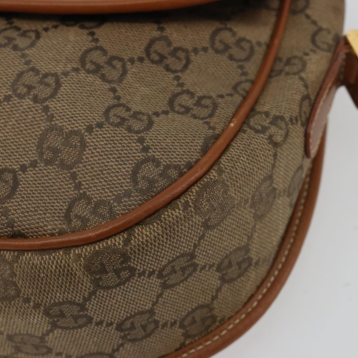 GUCCI GG Canvas Shoulder Bag Beige Gold 007 14 0074 Auth 183260