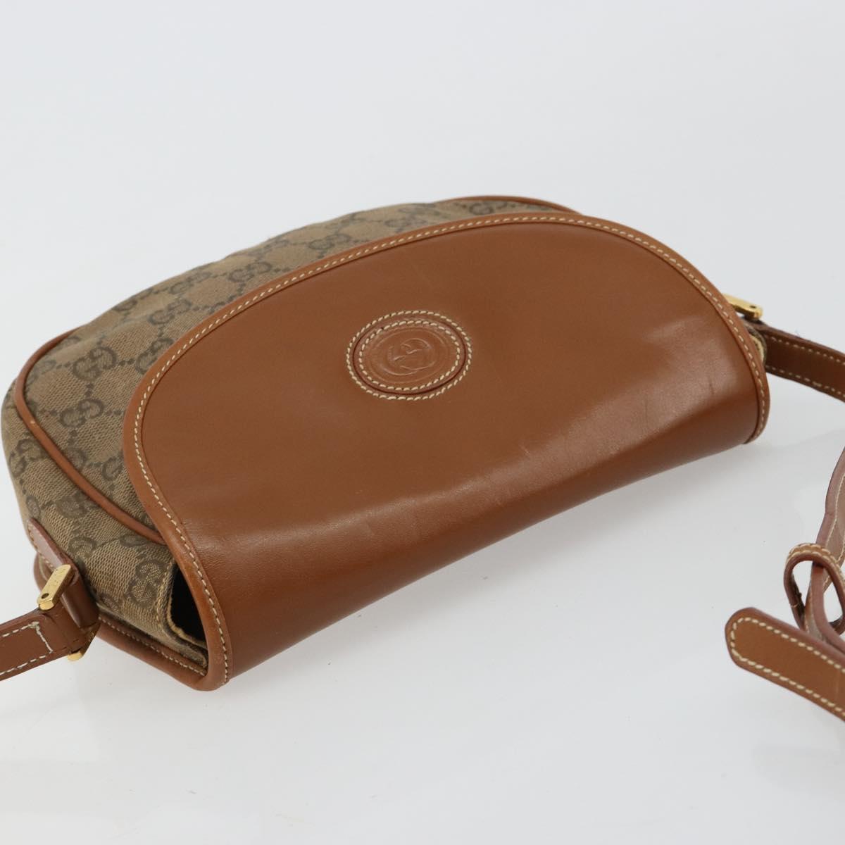 GUCCI GG Canvas Shoulder Bag Beige Gold 007 14 0074 Auth 183260