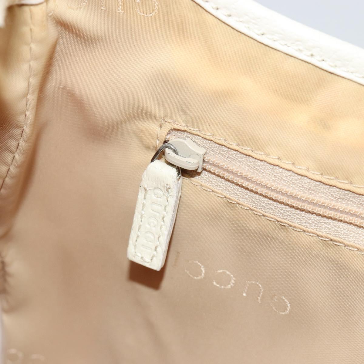GUCCI Jackie Shoulder Bag Canvas Ivory Gold 001 3735 Auth 183266SAV