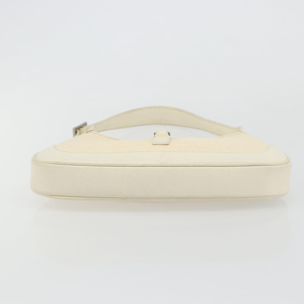 GUCCI Jackie Shoulder Bag Canvas Ivory Gold 001 3735 Auth 183266SAV