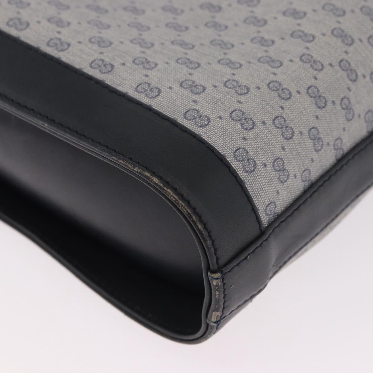 GUCCI Micro GG Supreme Shoulder Bag PVC Navy Gold 001 109 0579 Auth 183267