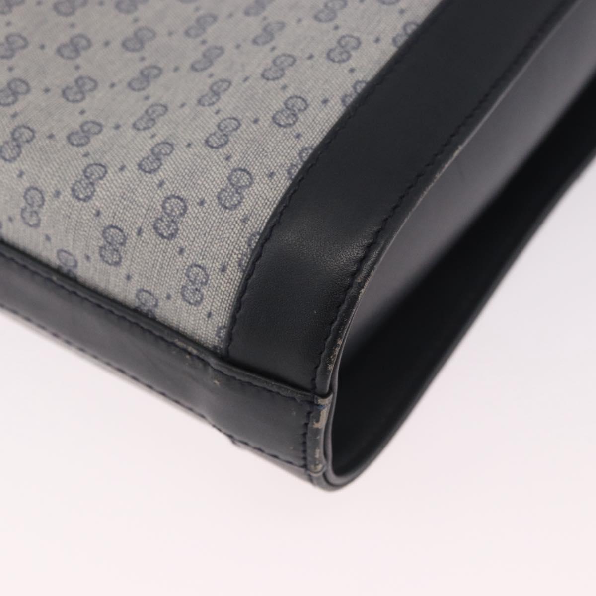 GUCCI Micro GG Supreme Shoulder Bag PVC Navy Gold 001 109 0579 Auth 183267