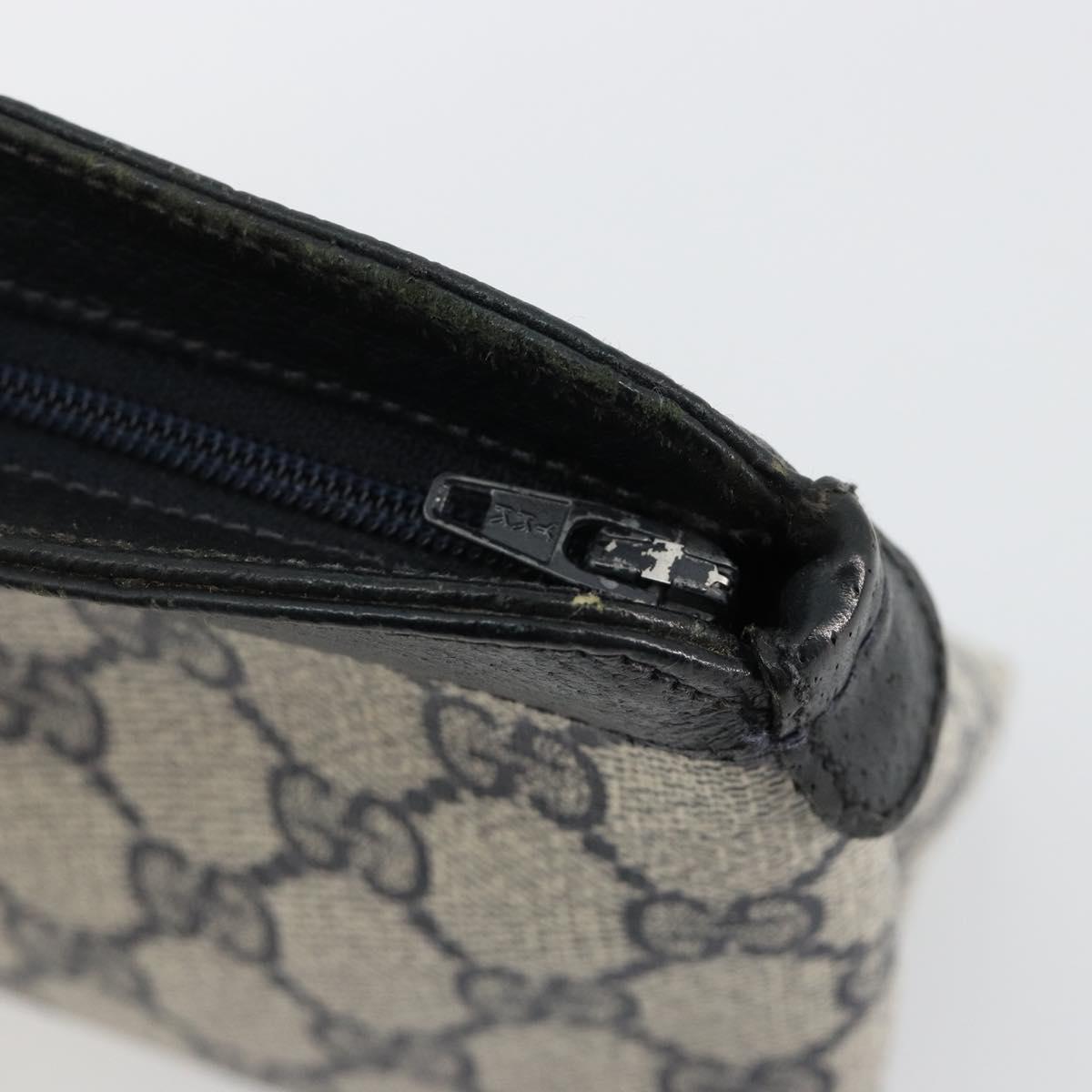 GUCCI GG Supreme Pouch PVC Navy 89 01 020 Auth 183285A