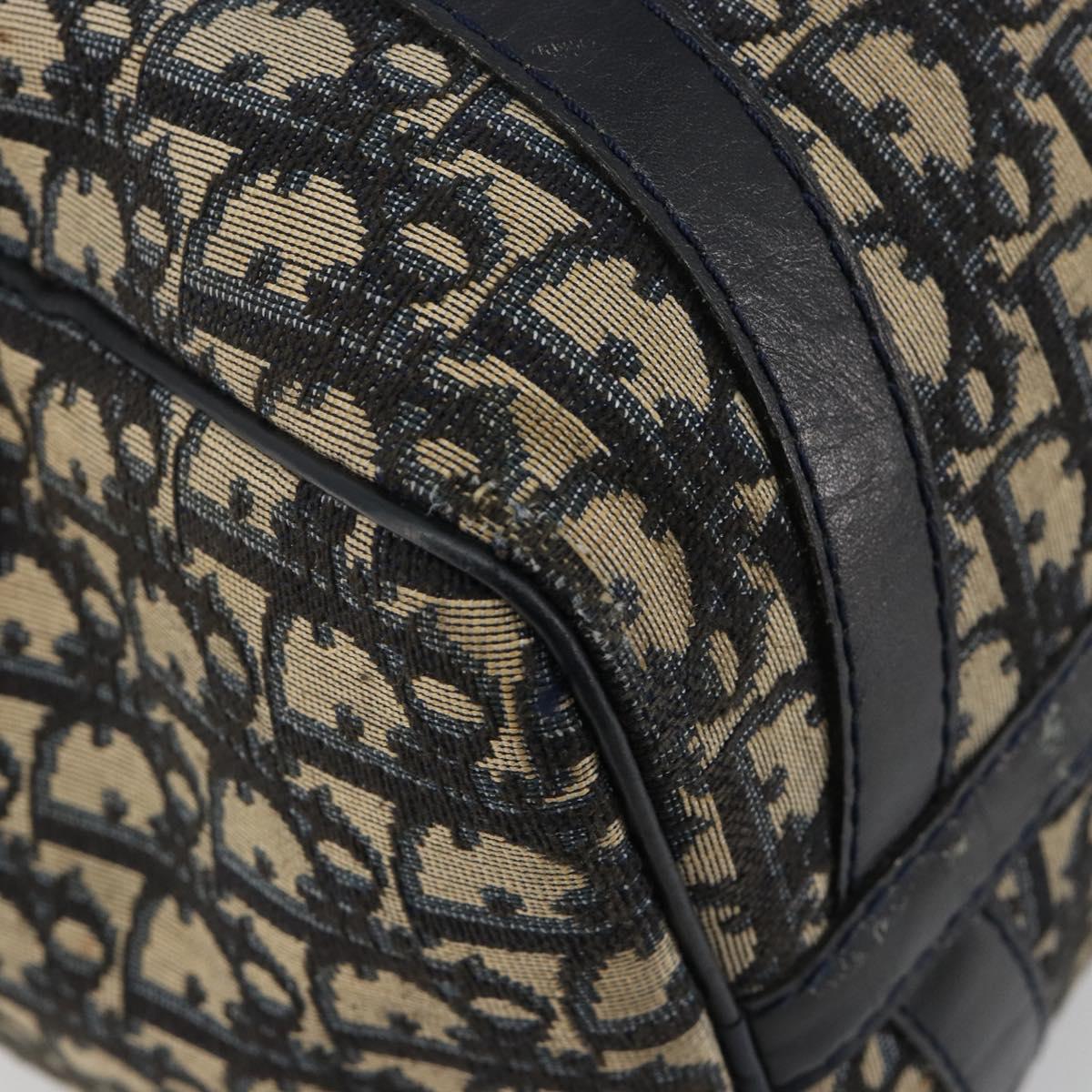 Christian Dior Trotter Canvas Hand Bag Navy Auth 183293A