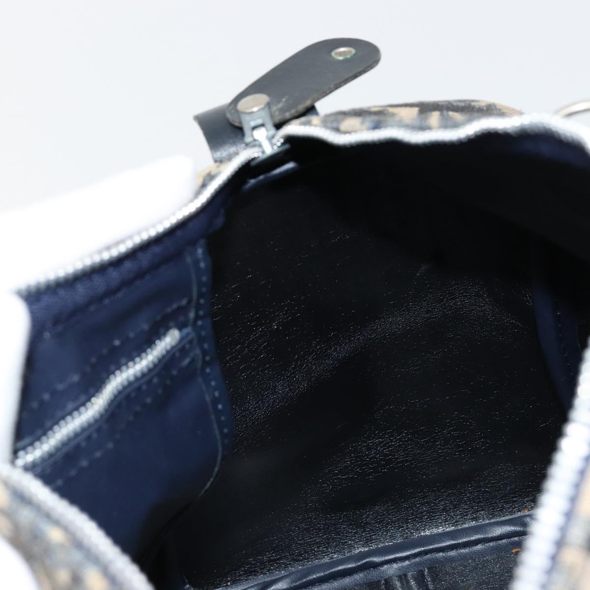 Christian Dior Trotter Canvas Hand Bag Navy Auth 183293A