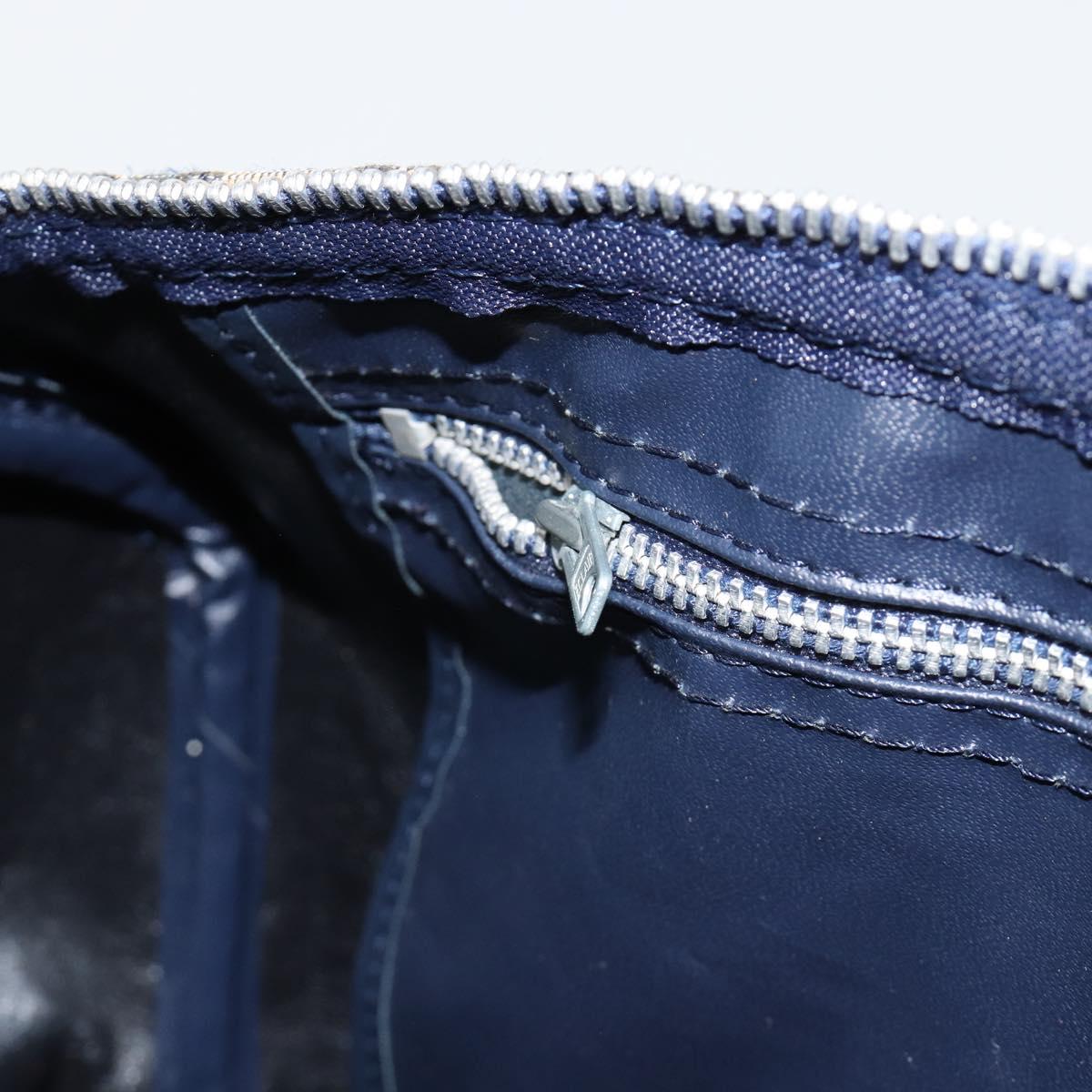 Christian Dior Trotter Canvas Hand Bag Navy Auth 183293A