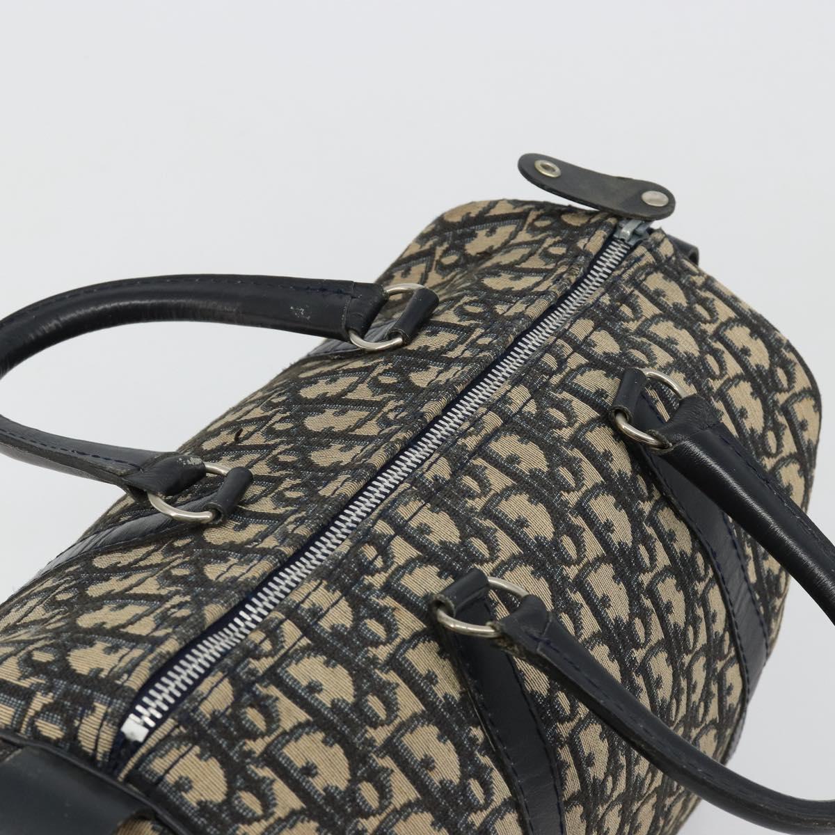 Christian Dior Trotter Canvas Hand Bag Navy Auth 183293A
