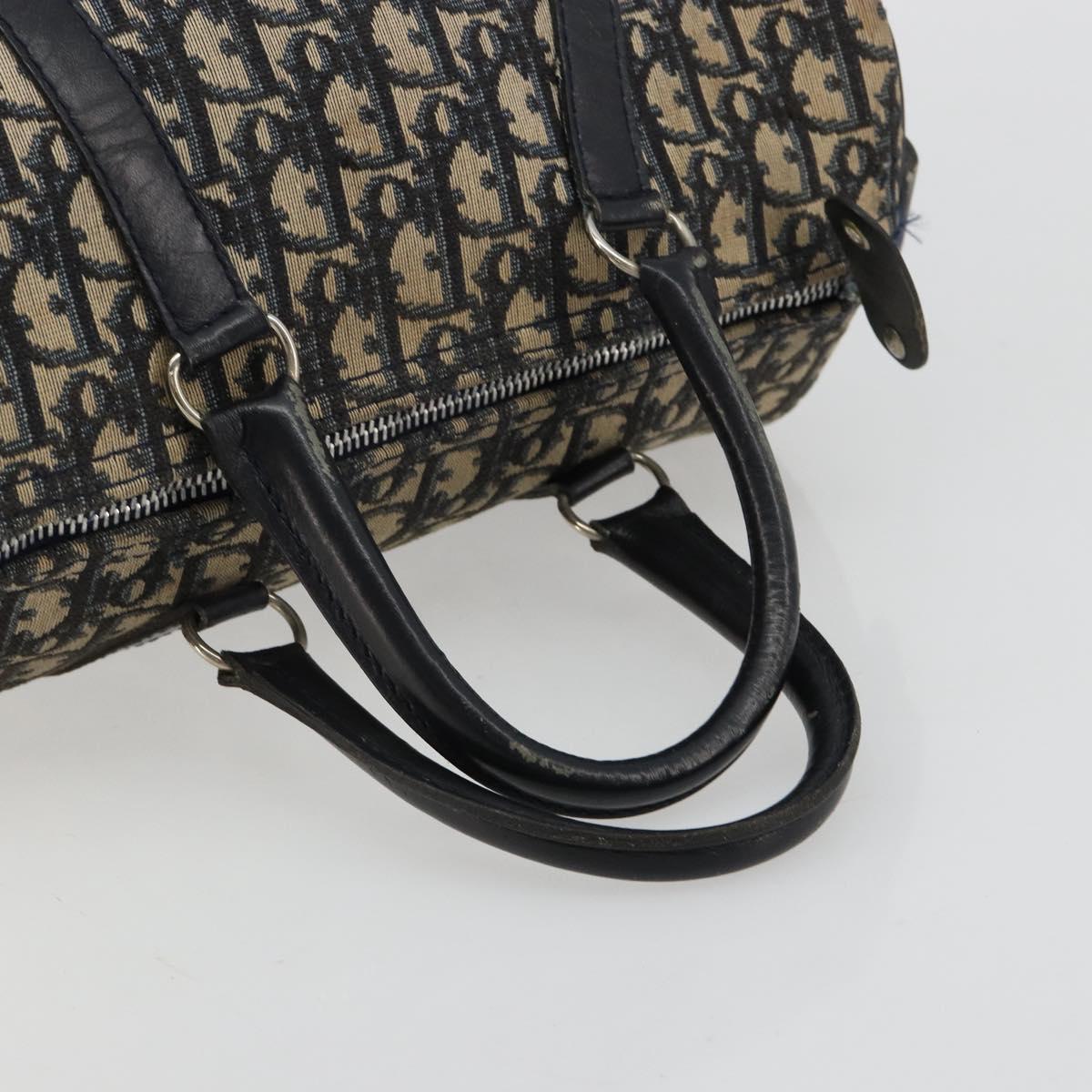 Christian Dior Trotter Canvas Hand Bag Navy Auth 183293A