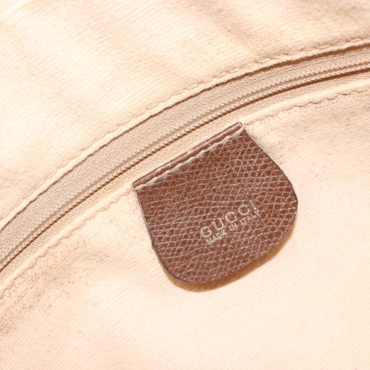 GUCCI GG Supreme Web Sherry Line Bag PVC Beige 001 56 6472 4021 Auth 183301