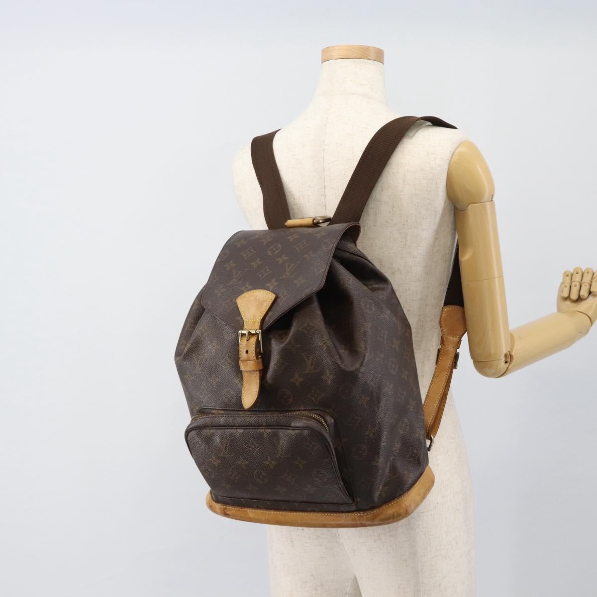 LOUIS VUITTON Monogram Montsouris GM Backpack M51135 LV Auth 183302