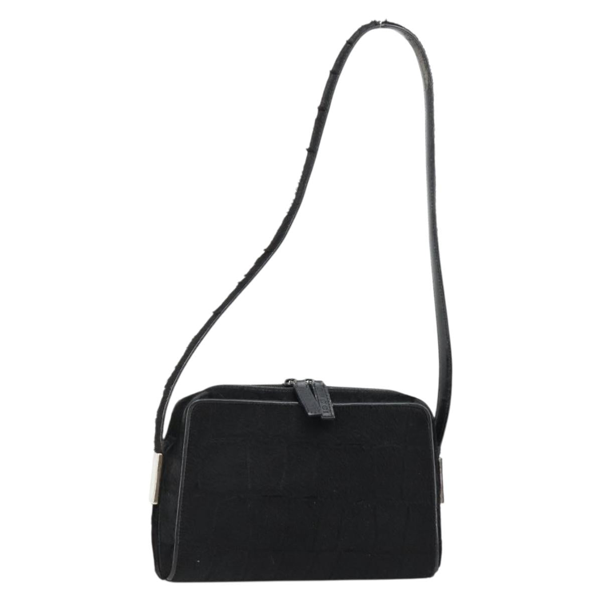 GUCCI Shoulder Bag Harako leather Black Silver 007 1014 0274 5 Auth 183309