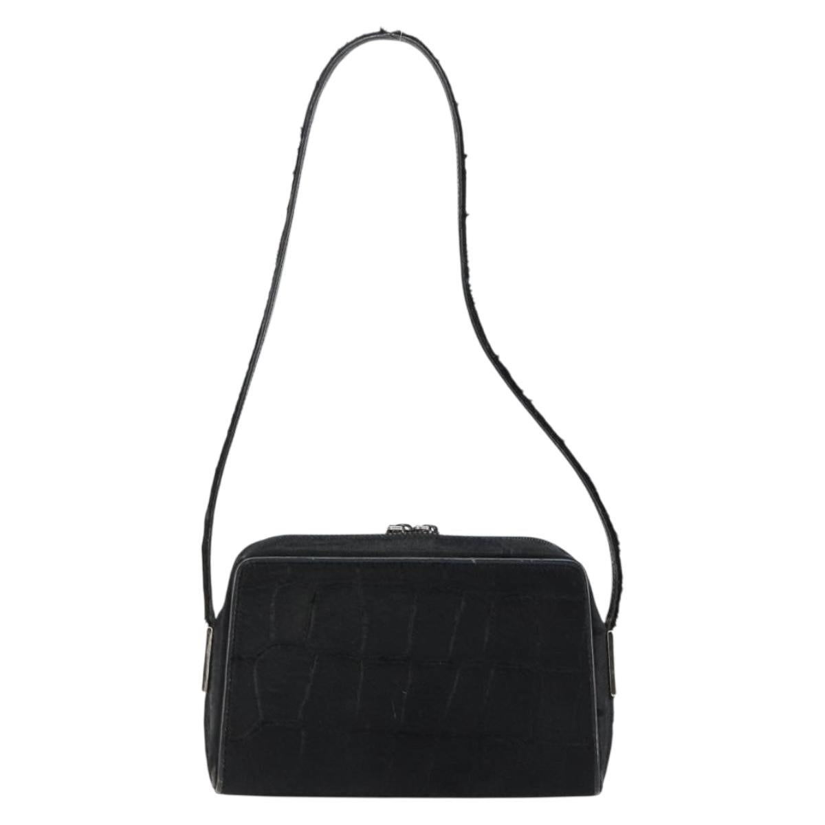 GUCCI Shoulder Bag Harako leather Black Silver 007 1014 0274 5 Auth 183309