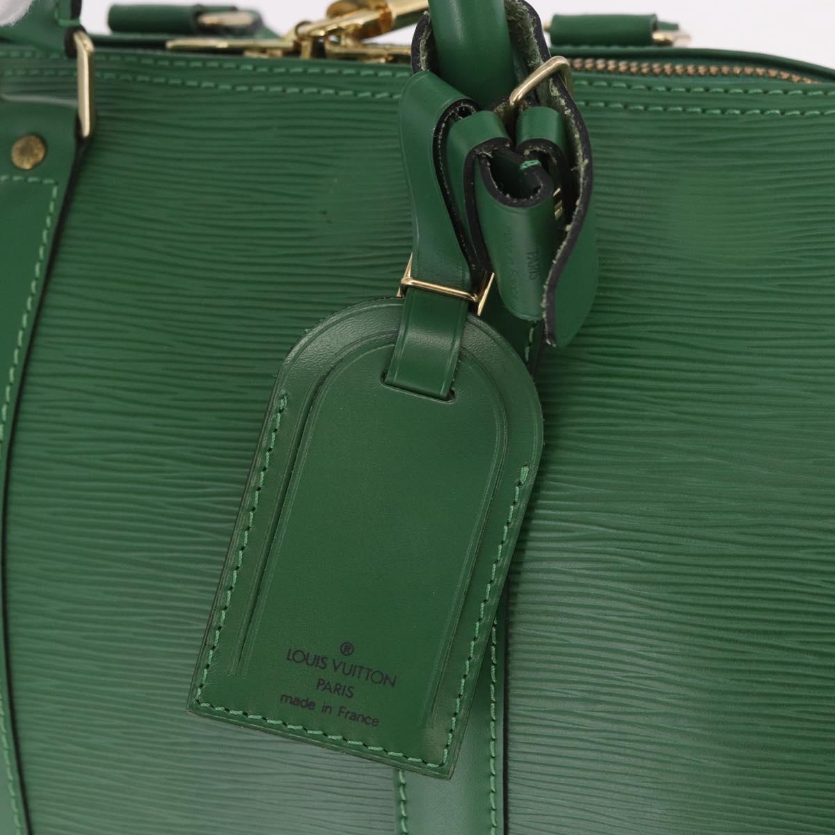 LOUIS VUITTON Epi Keepall 45 Boston Bag Green M42974 LV Auth 183311SAV