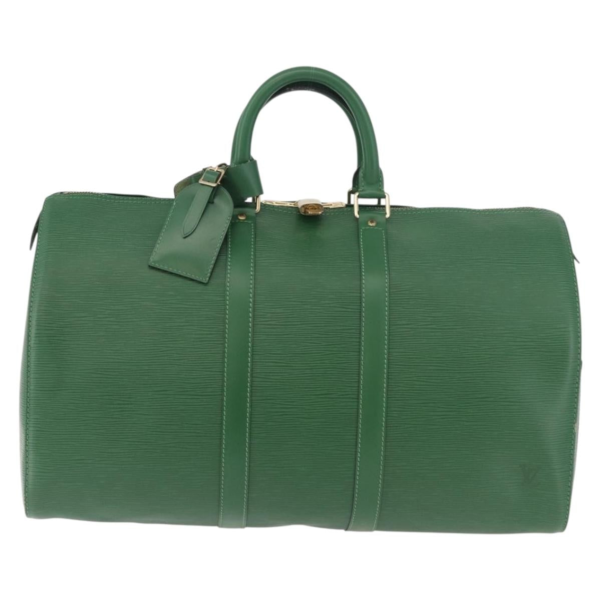 LOUIS VUITTON Epi Keepall 45 Boston Bag Green M42974 LV Auth 183311SAV