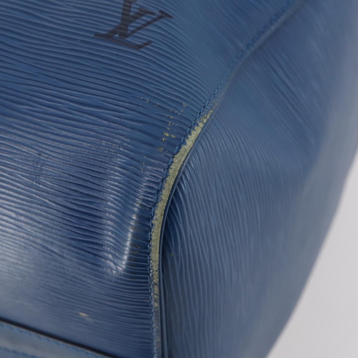 LOUIS VUITTON Epi Keepall 45 Boston Bag Blue M42975 LV Auth 183312