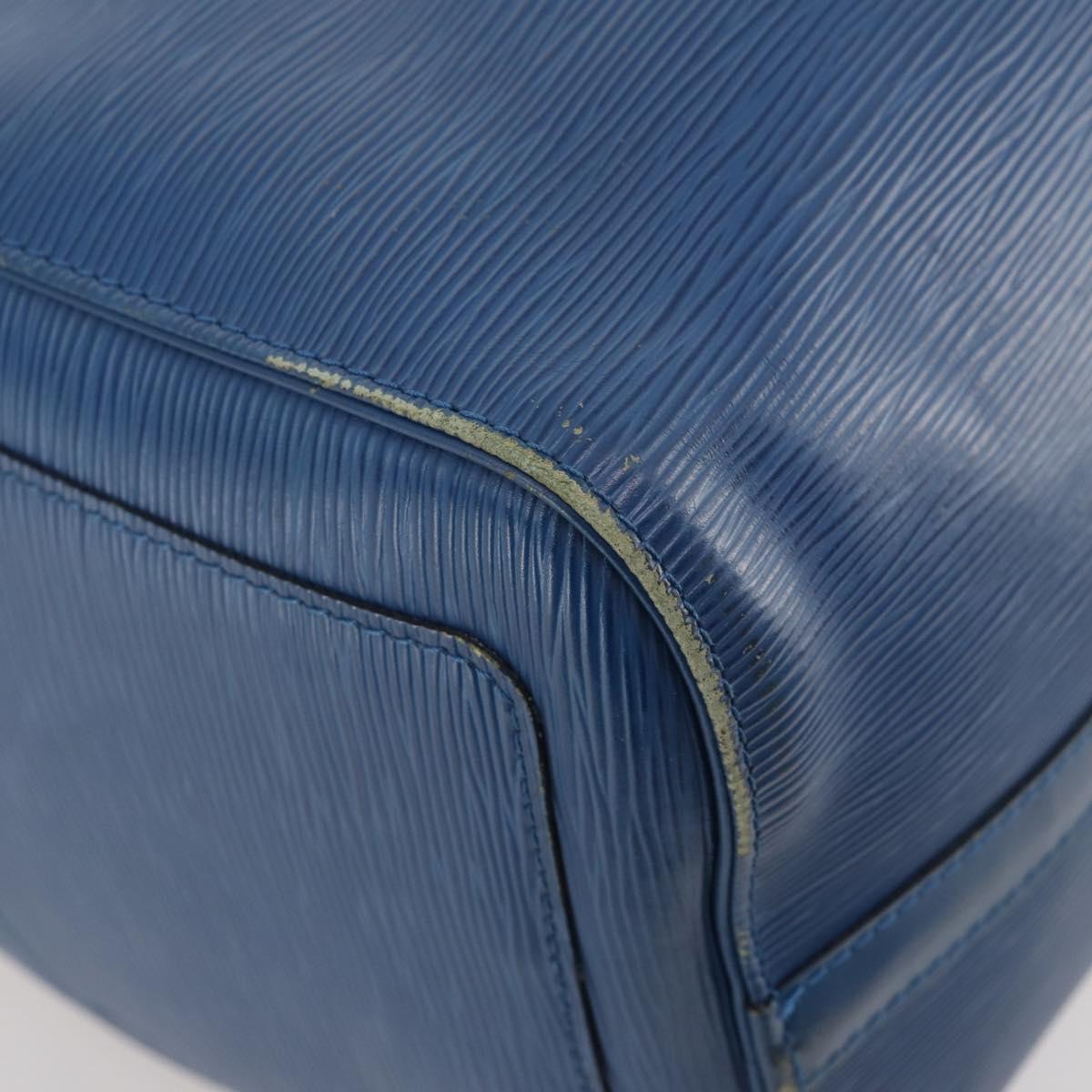 LOUIS VUITTON Epi Keepall 45 Boston Bag Blue M42975 LV Auth 183312