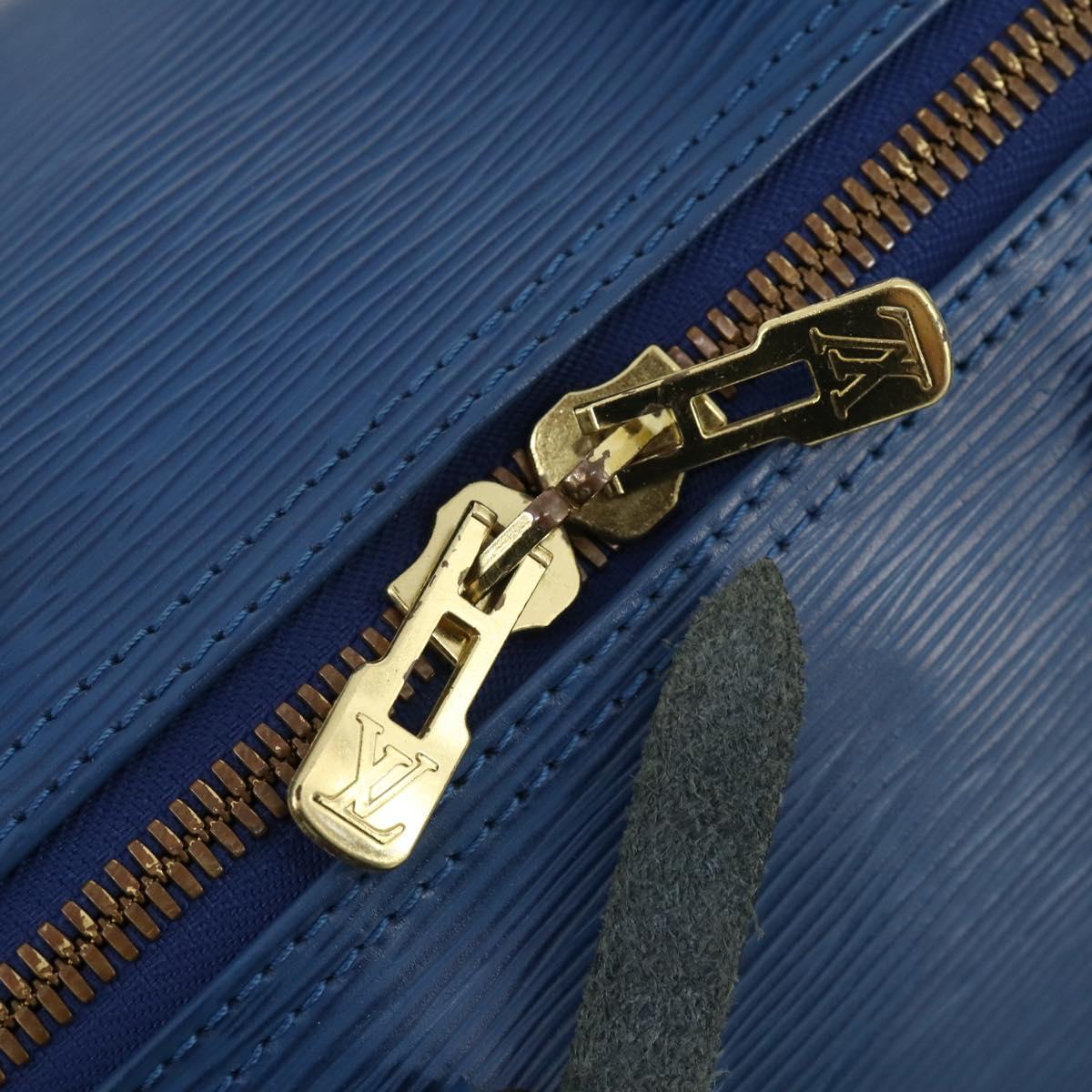 LOUIS VUITTON Epi Keepall 45 Boston Bag Blue M42975 LV Auth 183312