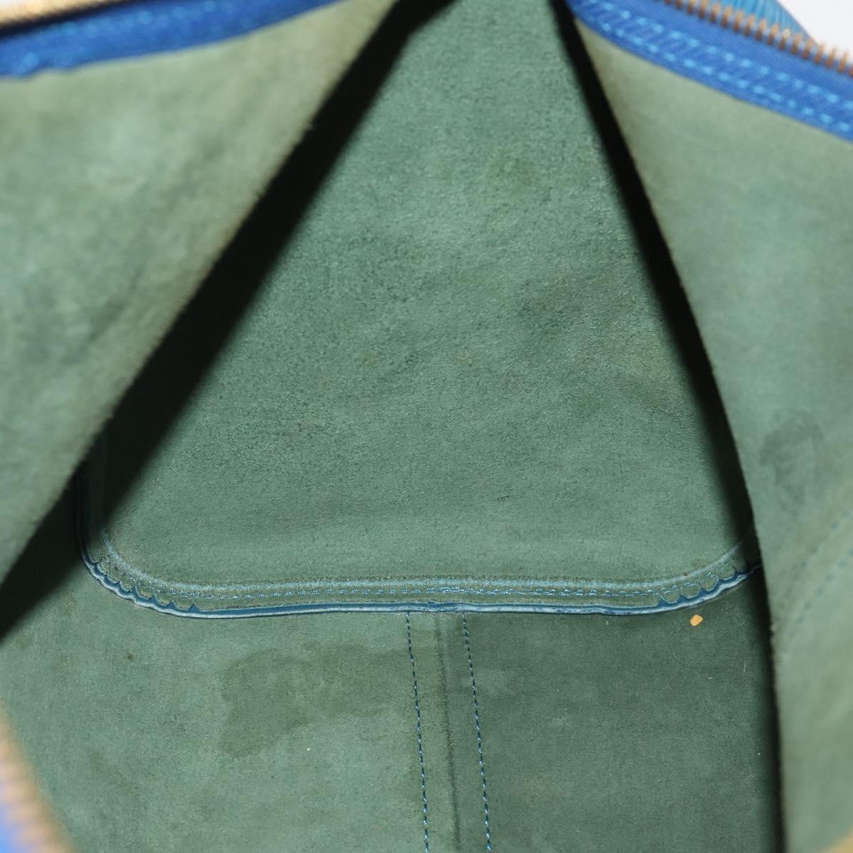 LOUIS VUITTON Epi Keepall 45 Boston Bag Blue M42975 LV Auth 183312