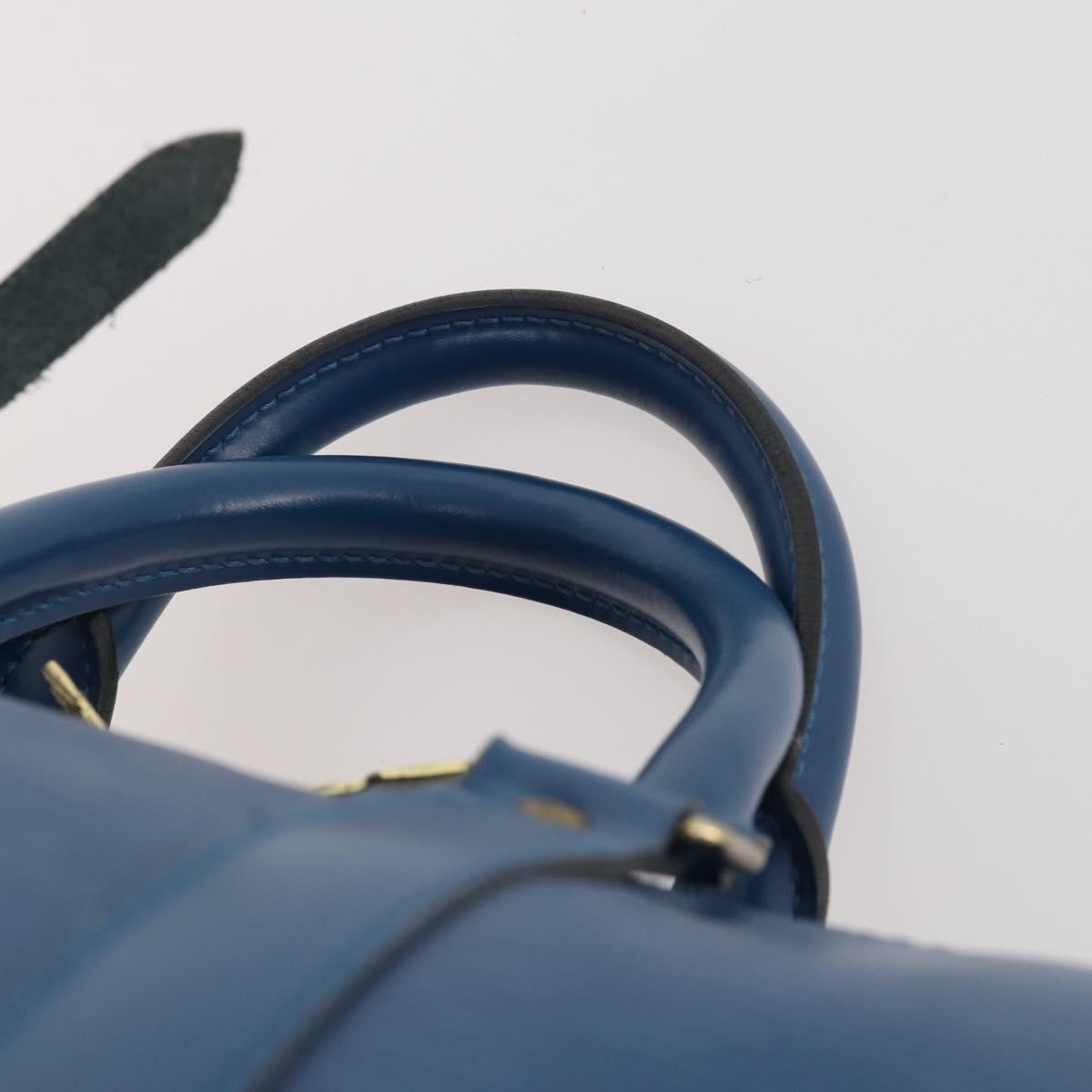 LOUIS VUITTON Epi Keepall 45 Boston Bag Blue M42975 LV Auth 183312