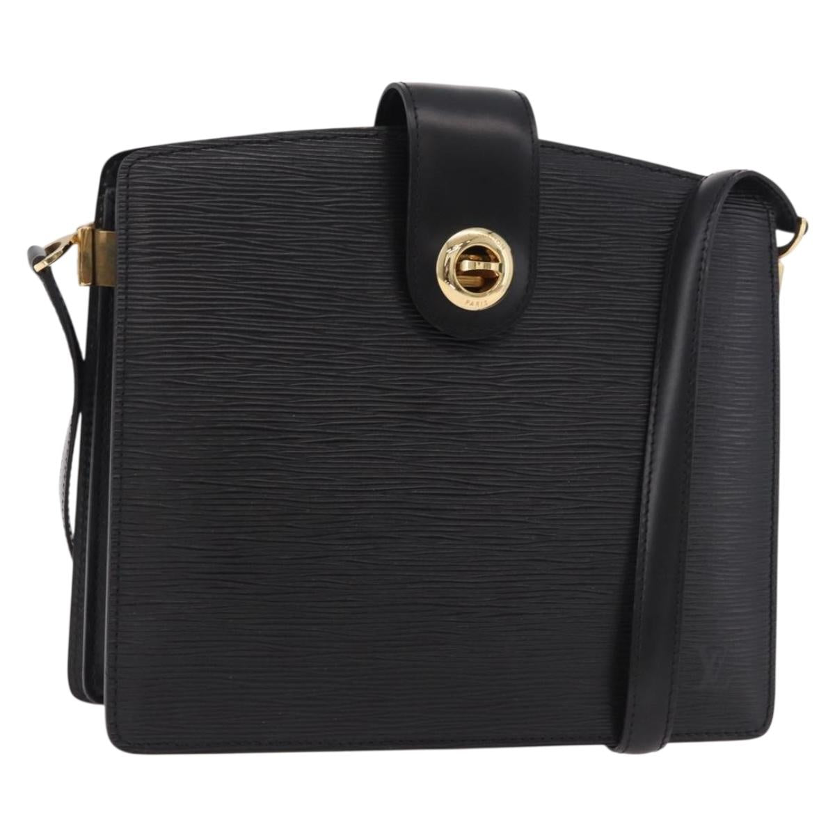 LOUIS VUITTON Epi Capuchin Shoulder Bag Black M52342 LV Auth 183324