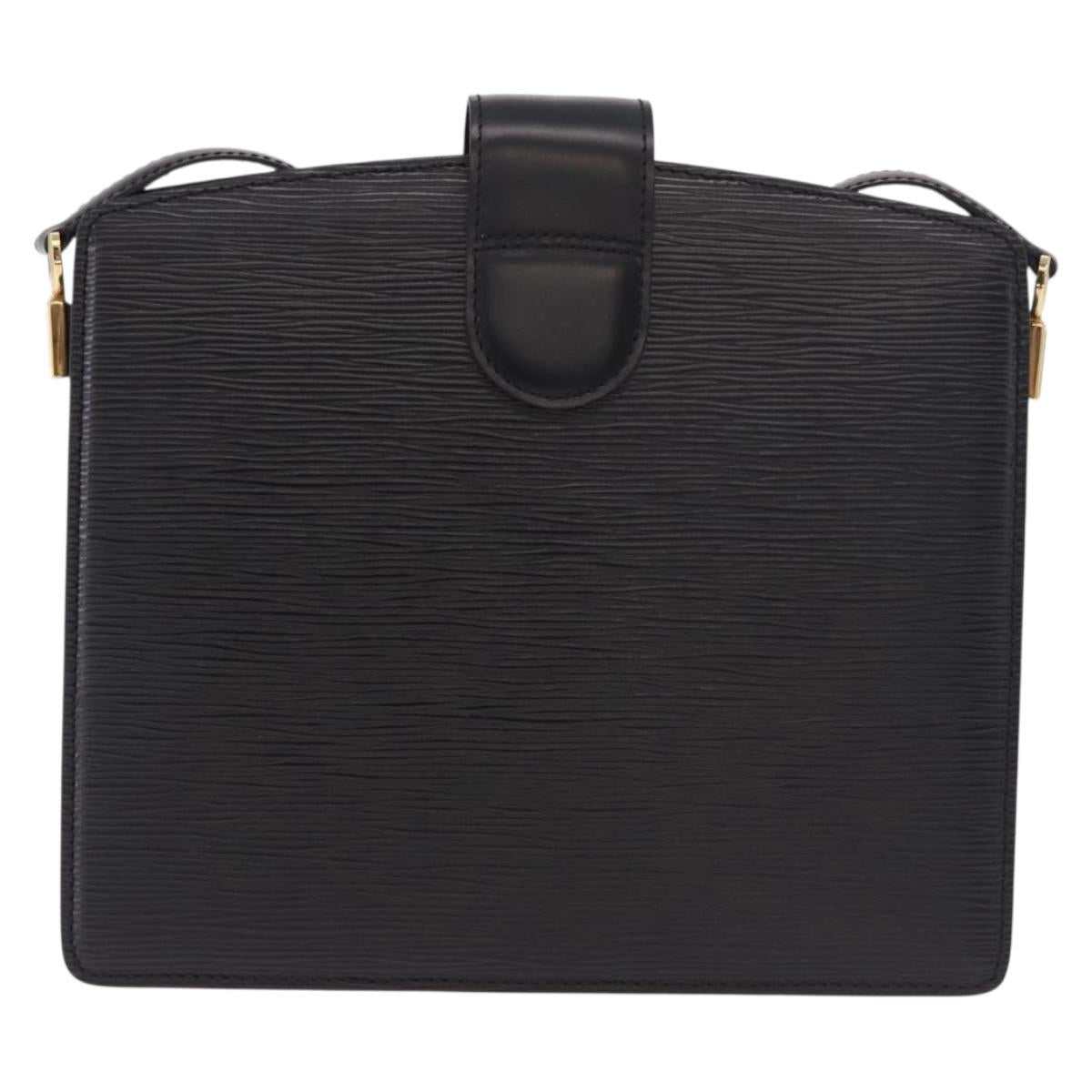 LOUIS VUITTON Epi Capuchin Shoulder Bag Black M52342 LV Auth 183324