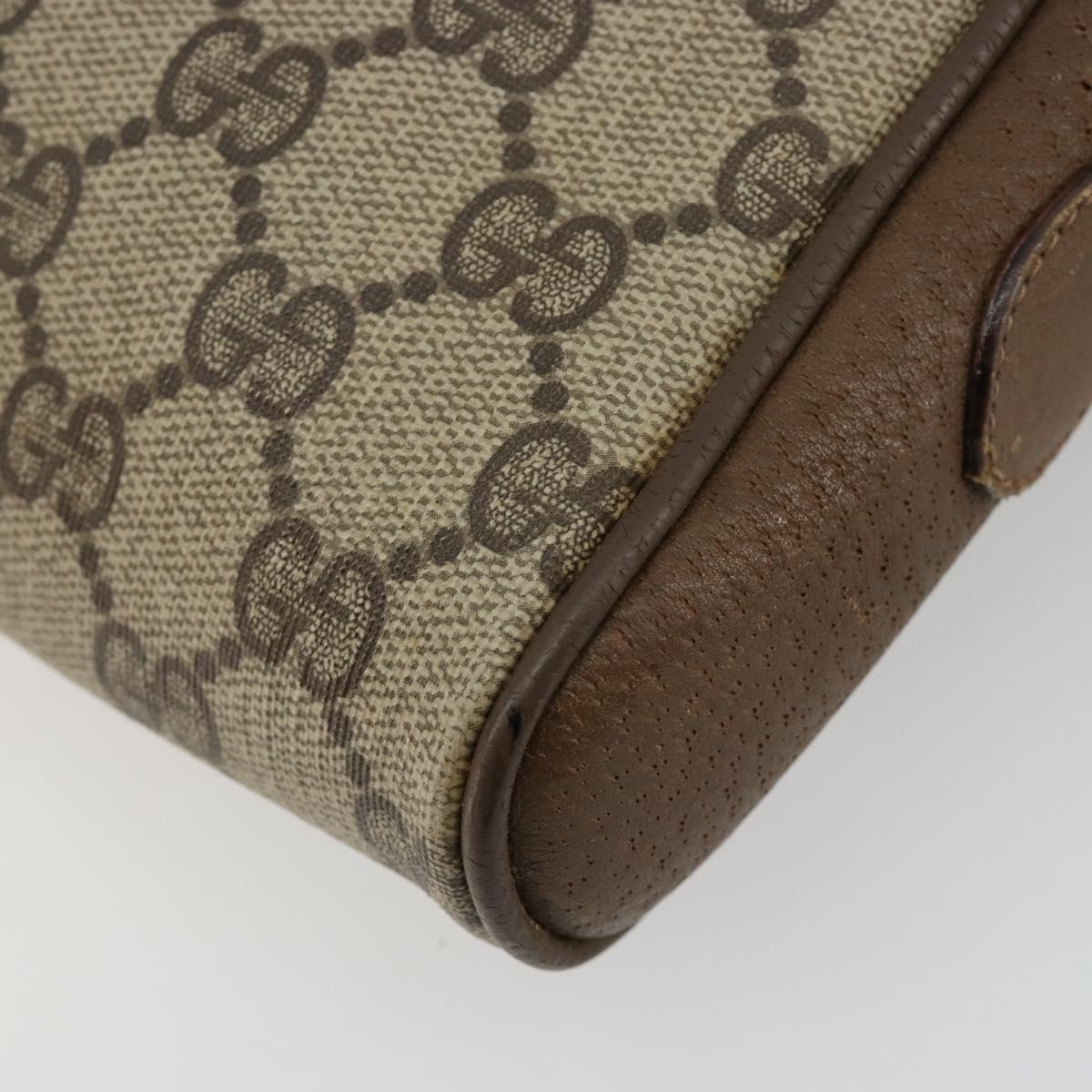GUCCI GG Supreme Web Sherry Line Shoulder Bag PVC Beige 116 02 055 Auth 183329