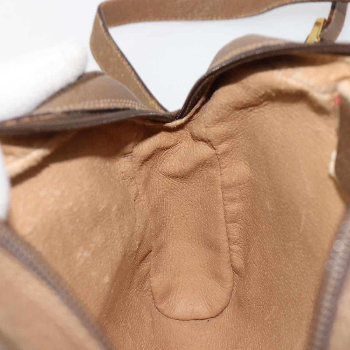 GUCCI GG Supreme Web Sherry Line Shoulder Bag PVC Beige 116 02 055 Auth 183329