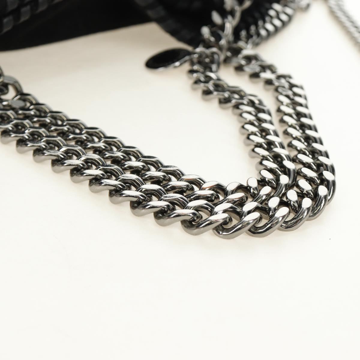 Stella MacCartney Chain Falabella Bag polyester 2way Black 512064 Auth 183338V
