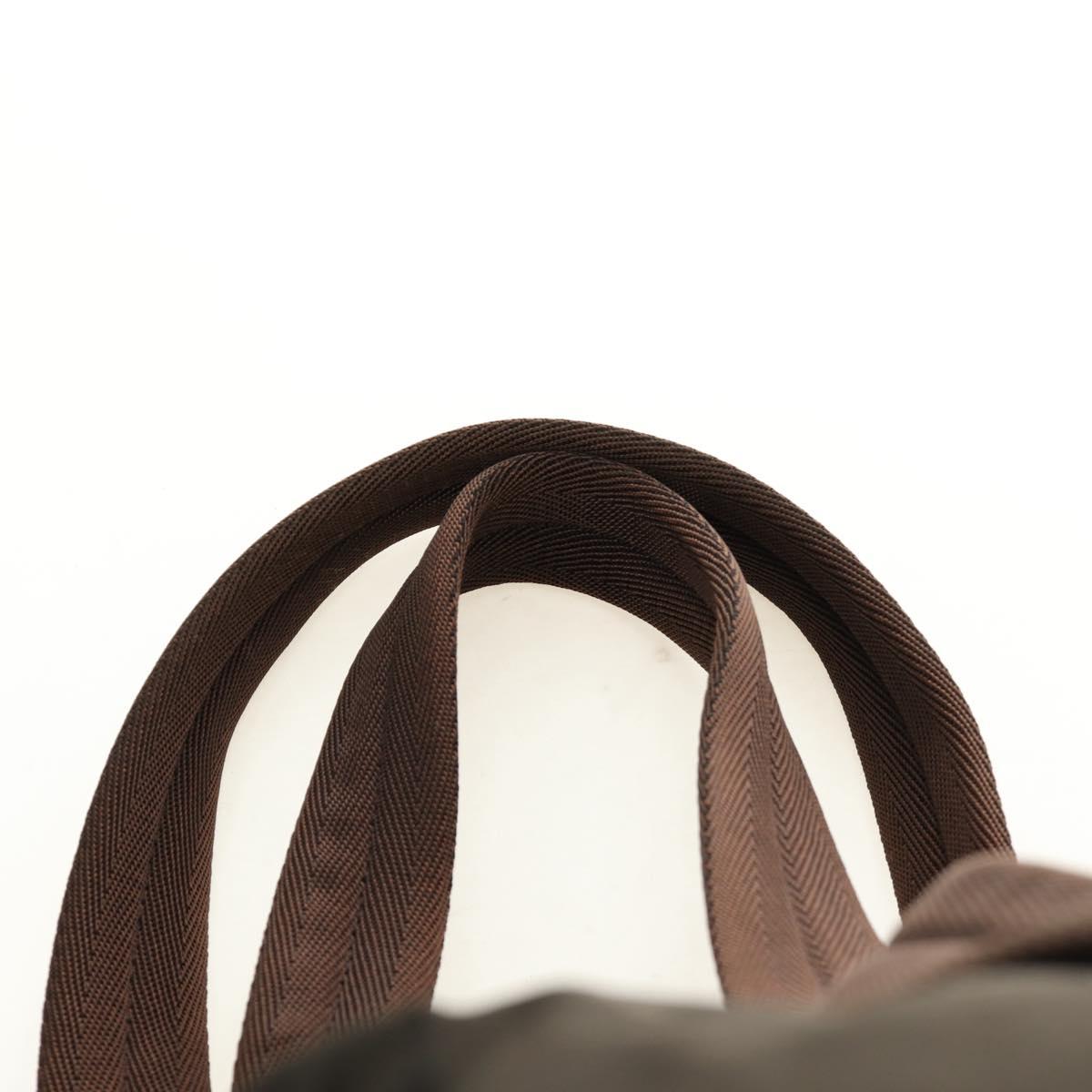 PRADA Backpack Nylon Khaki Silver Auth 183339V