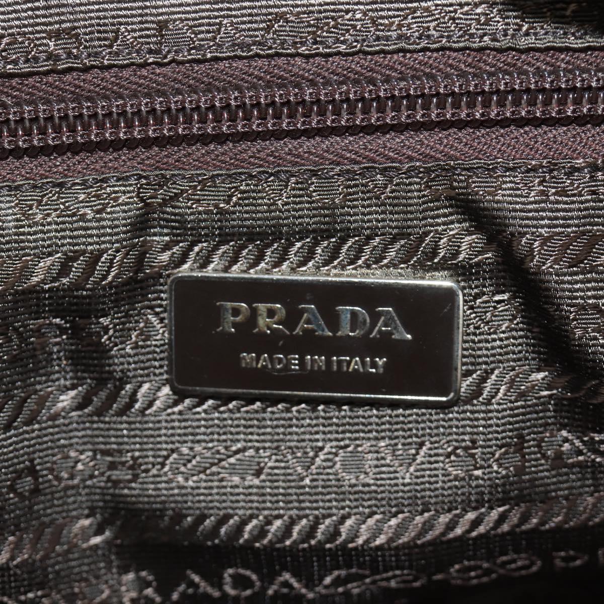PRADA Backpack Nylon Khaki Silver Auth 183339V