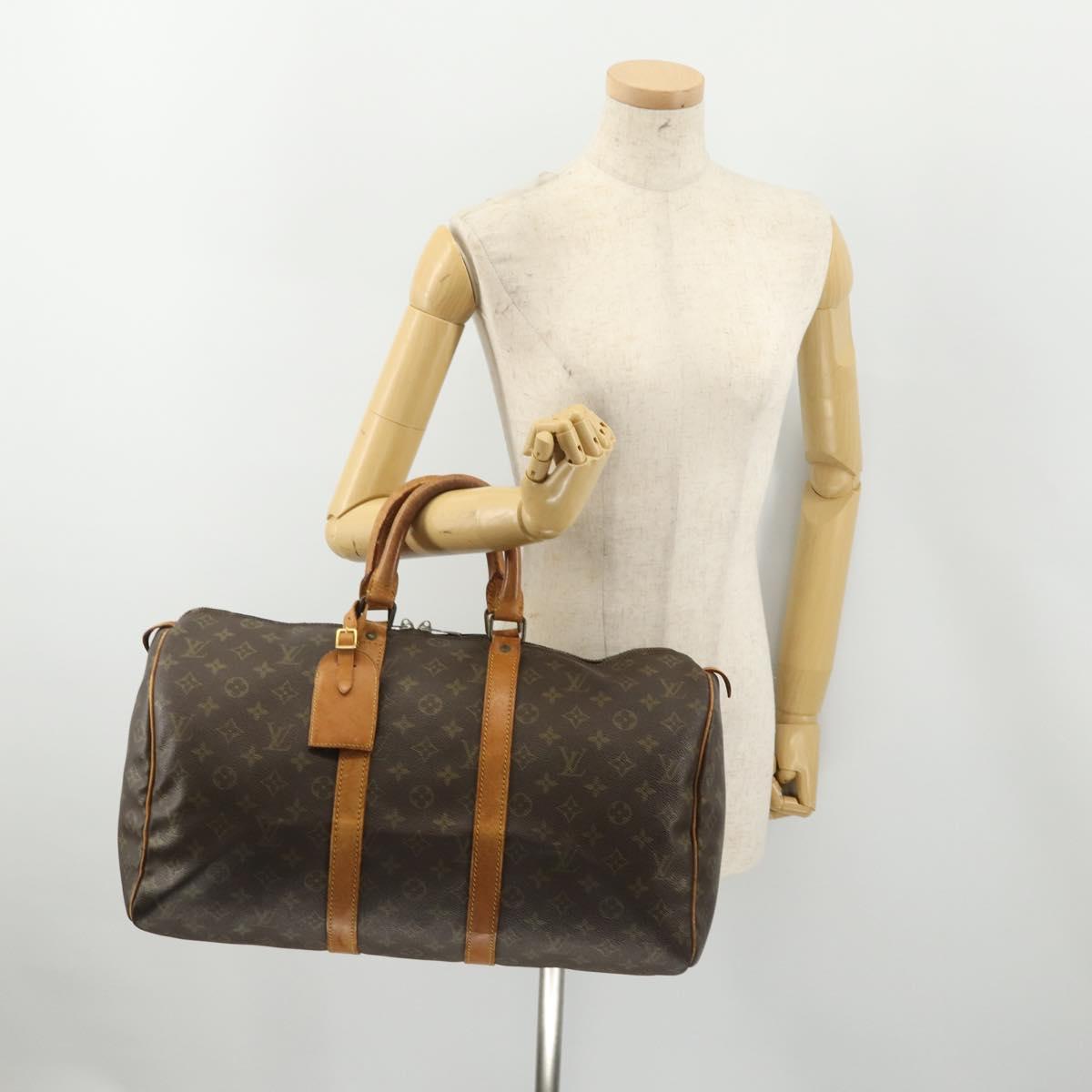 LOUIS VUITTON Monogram Keepall 45 Boston Bag M41428 LV Auth 183343