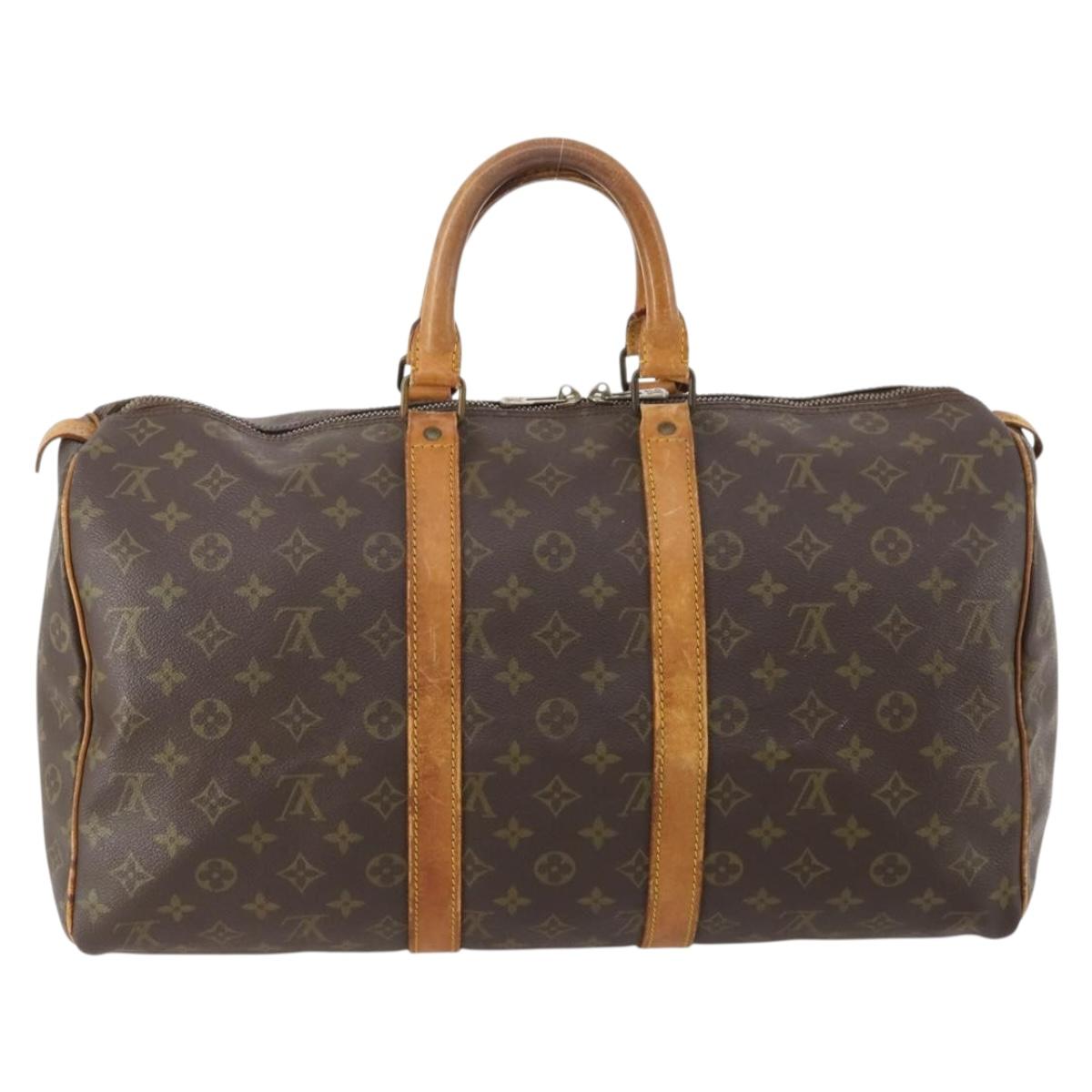 LOUIS VUITTON Monogram Keepall 45 Boston Bag M41428 LV Auth 183343
