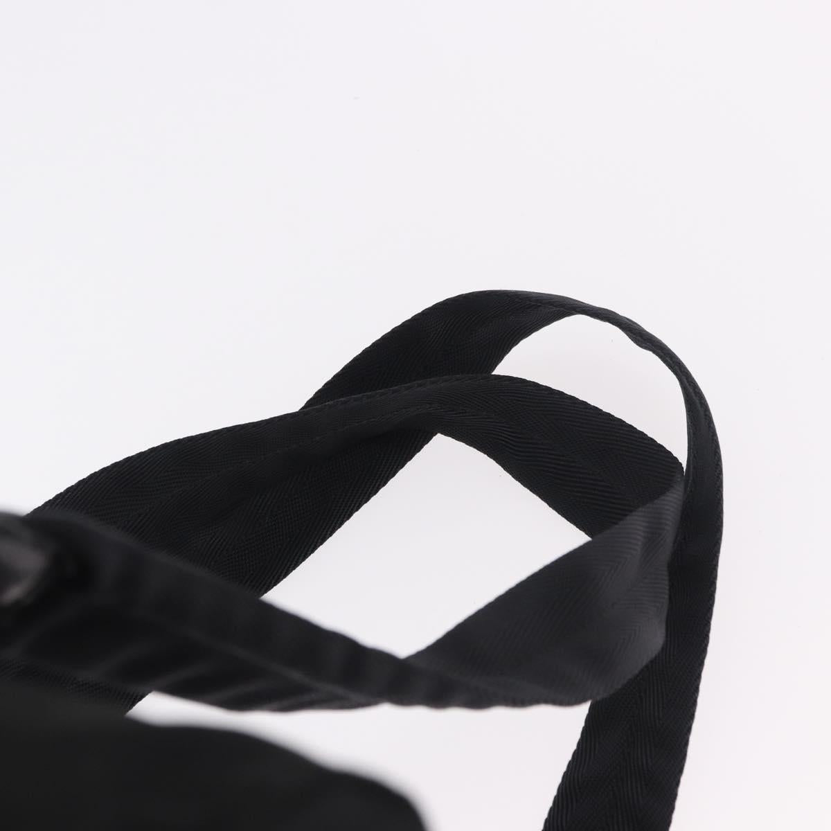 PRADA Backpack Nylon Black Silver Auth 183352A