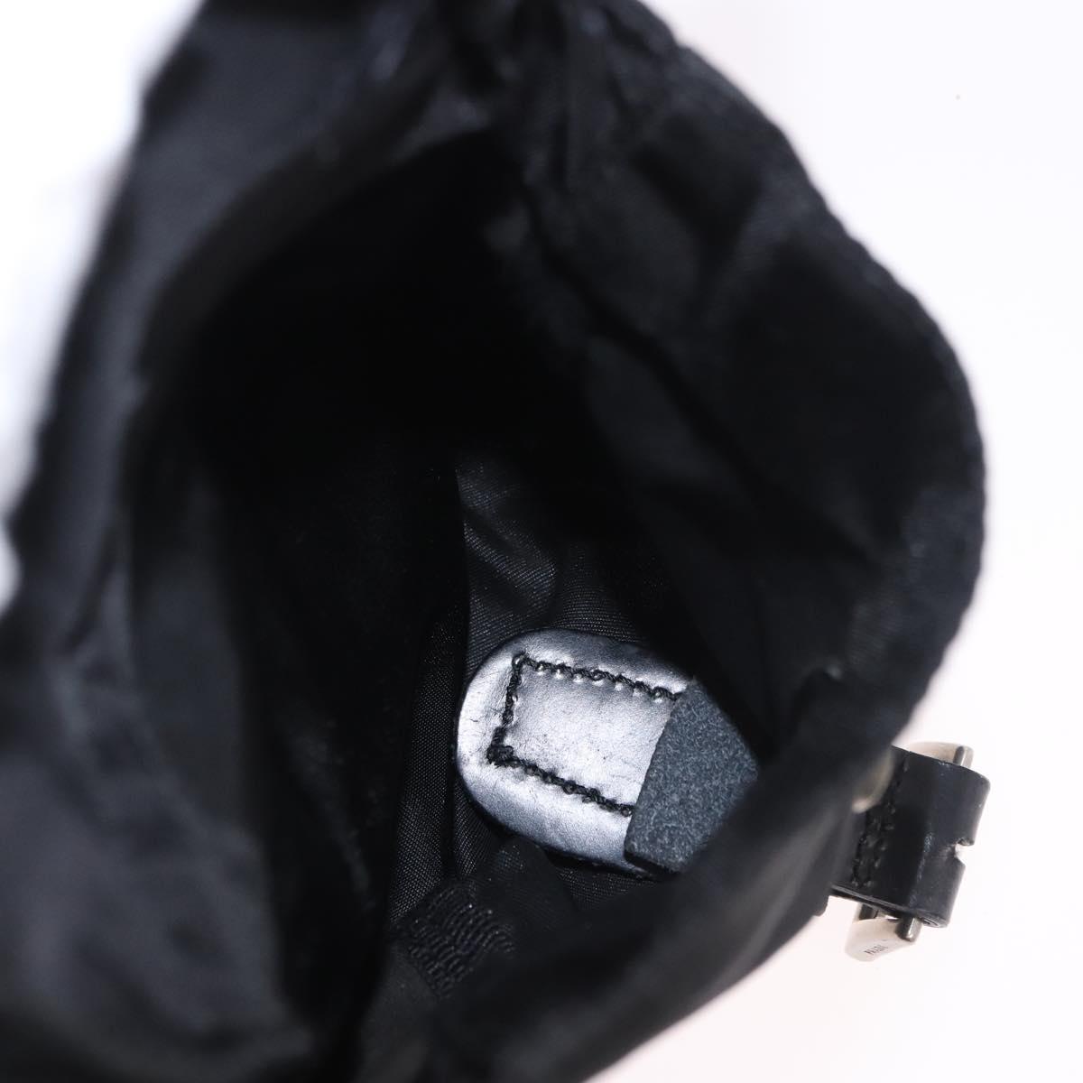 PRADA Backpack Nylon Black Silver Auth 183352A