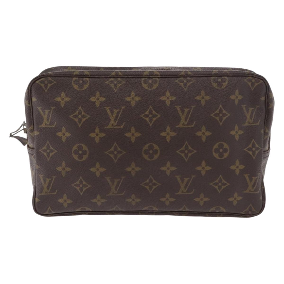 LOUIS VUITTON Monogram Trousse Toilette 28 Clutch Bag M47522 LV Auth 183356