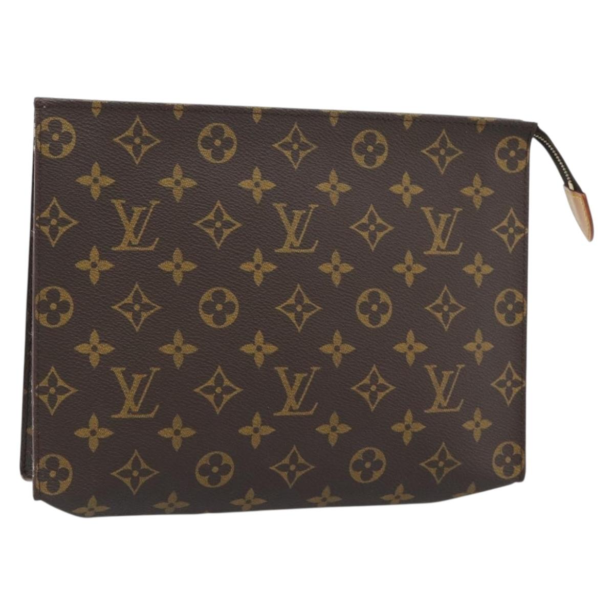 LOUIS VUITTON Monogram Poche Toilette 26 Pouch M47542 LV Auth 183385