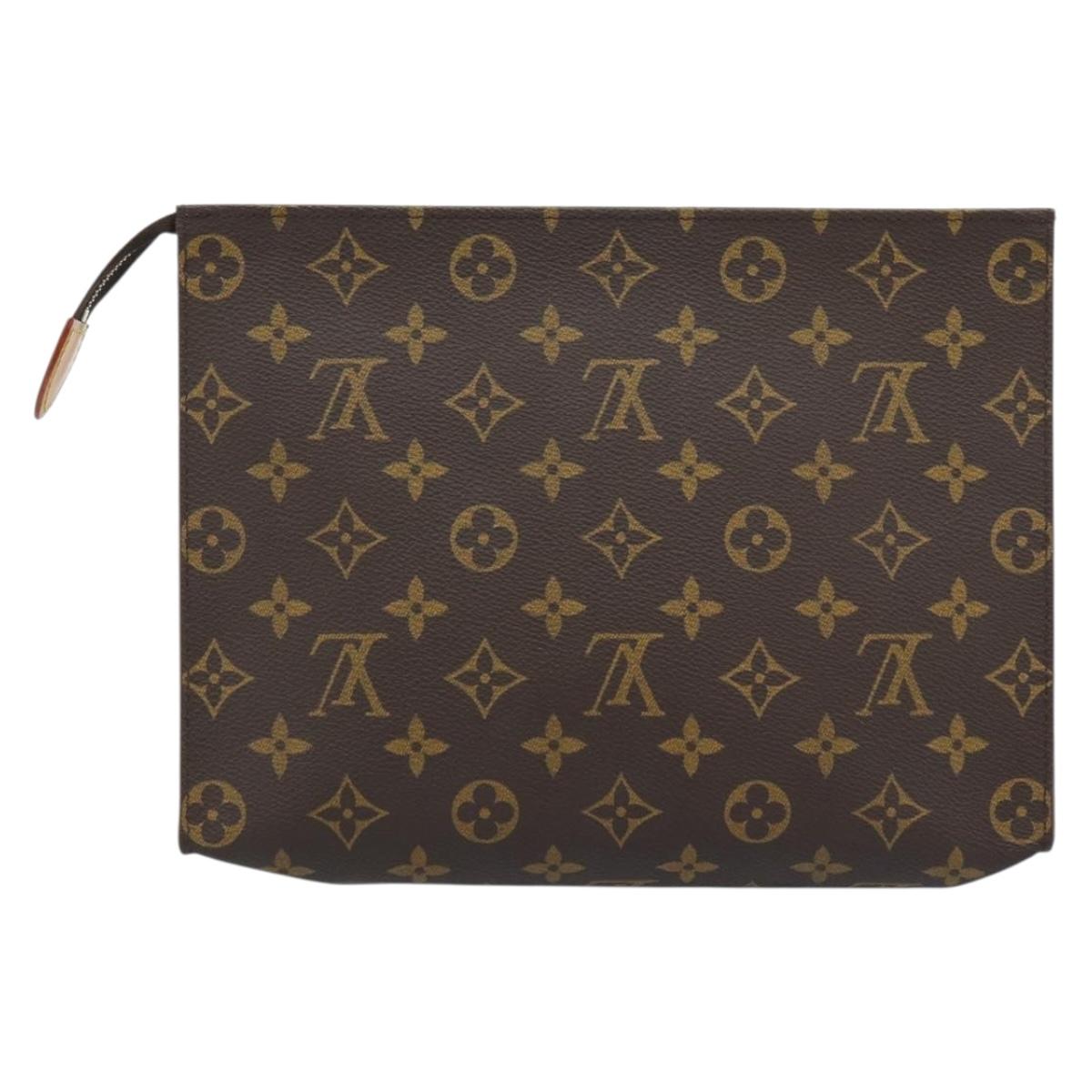 LOUIS VUITTON Monogram Poche Toilette 26 Pouch M47542 LV Auth 183385