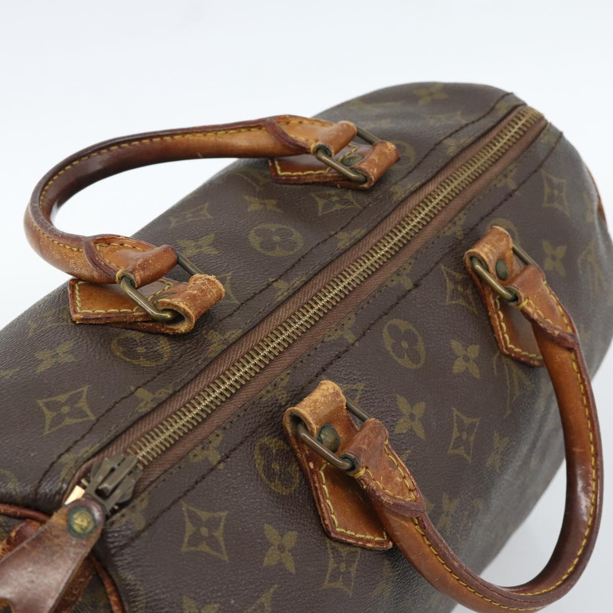 LOUIS VUITTON Monogram Speedy 30 Hand Bag M41526 LV Auth 183399