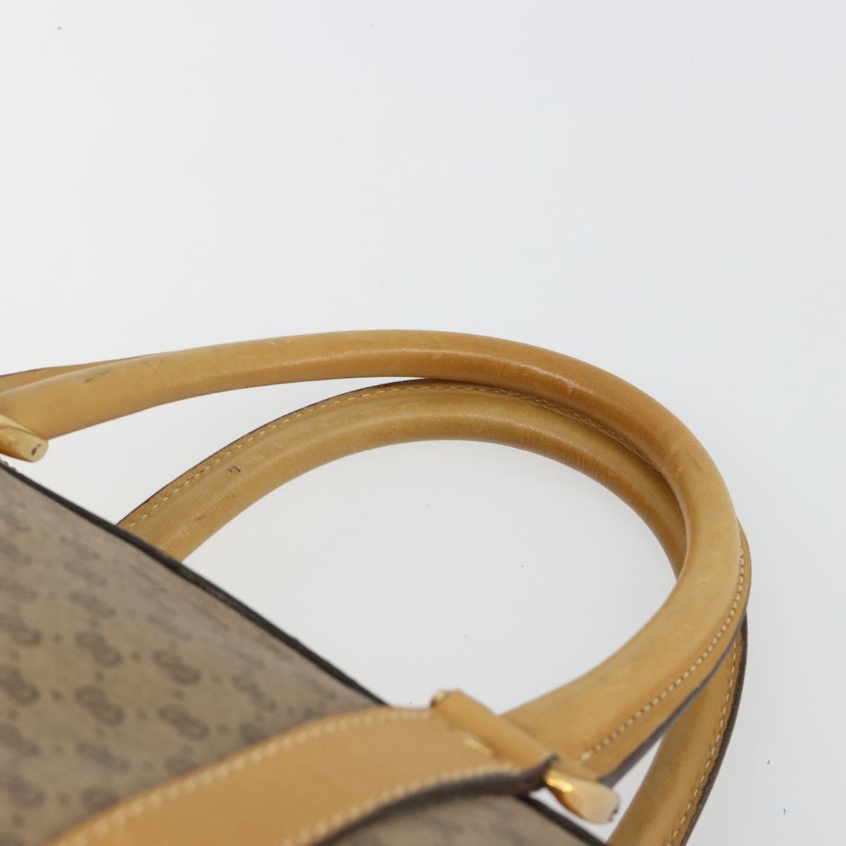 GUCCI Micro GG Supreme Boston Bag PVC Beige Gold Auth 183425