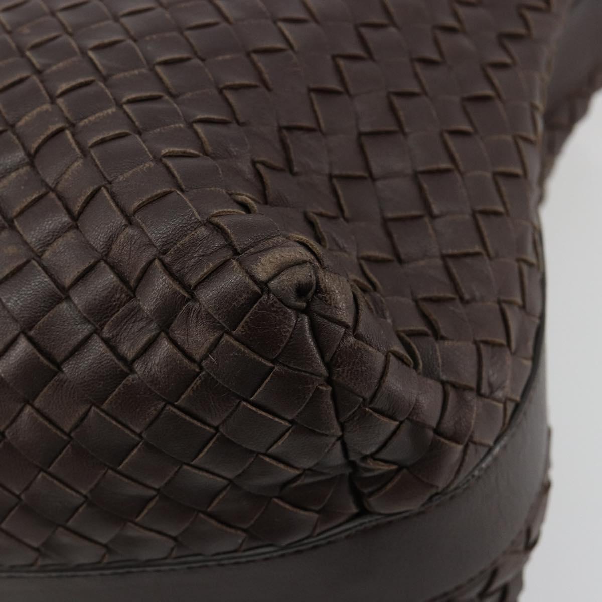 BOTTEGA VENETA INTRECCIATO Shoulder Bag Leather Brown 115658 Auth 183440V