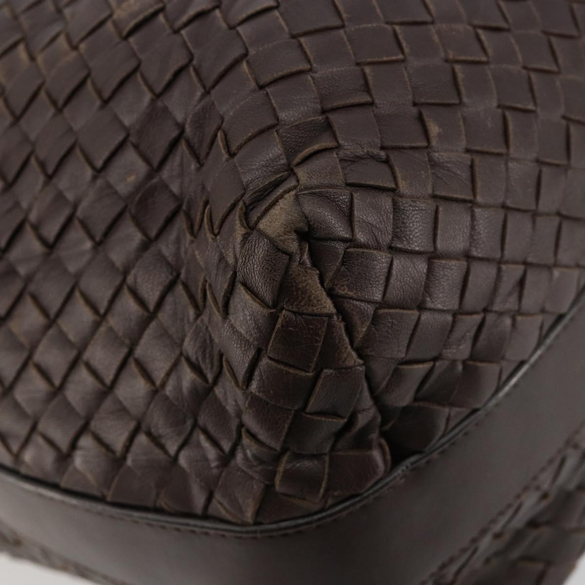 BOTTEGA VENETA INTRECCIATO Shoulder Bag Leather Brown 115658 Auth 183440V