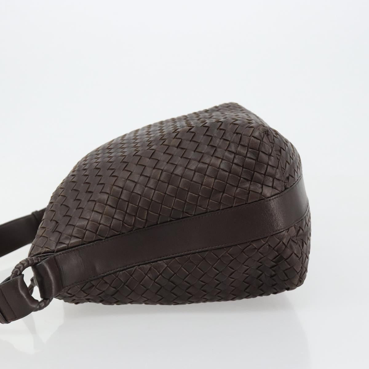 BOTTEGA VENETA INTRECCIATO Shoulder Bag Leather Brown 115658 Auth 183440V