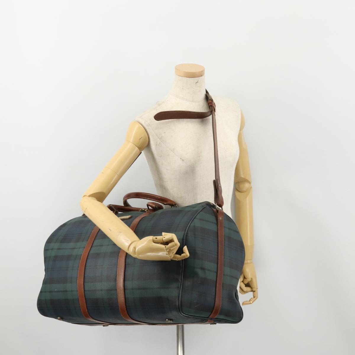 Polo Ralph Lauren Boston Bag Leather PVC 2way Green Auth 183444A
