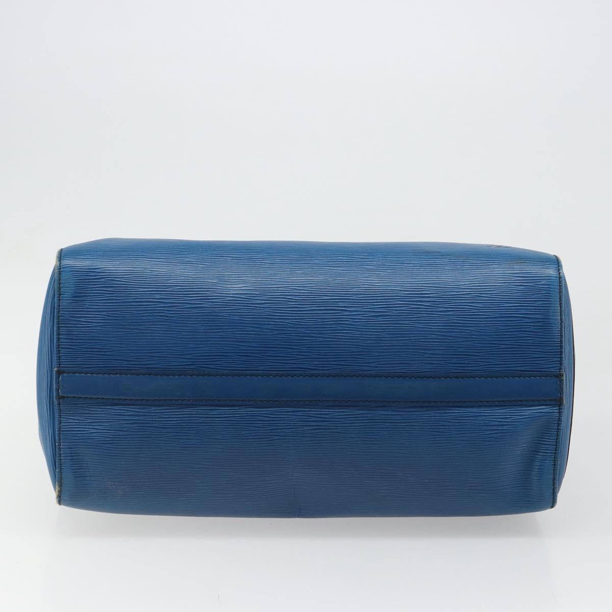 LOUIS VUITTON Epi Speedy 35 Hand Bag Toledo Blue M42995 LV Auth 183445