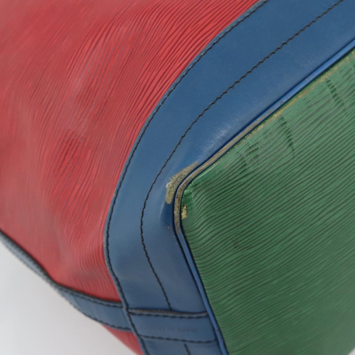 LOUIS VUITTON Epi Noe Shoulder Bag Tricolor Red Blue M44084 LV Auth 183448