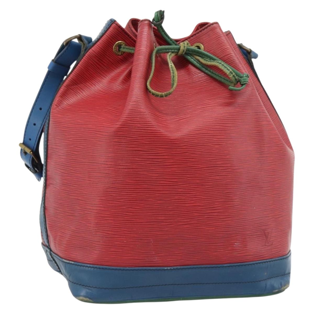 LOUIS VUITTON Epi Noe Shoulder Bag Tricolor Red Blue M44084 LV Auth 183448